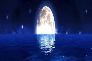 月色海面12 星空 月亮 夜晚 背景素材手机特效图片