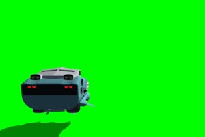 未来汽车 飞行汽车 绿屏绿绿布和绿幕视频抠像素材