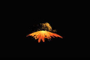 4K 岩浆 火山喷发 透明通道 1 特效后期视频素材下手机特效图片