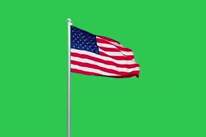 美国3 国旗绿幕后期抠像视频特效素材@特效牛免手机特效图片