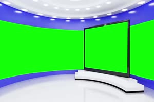 虚拟直播间 演播室 背景 绿屏抠像 AE巧影 特效素手机特效图片