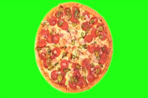披萨 食物 绿屏绿幕视频素绿布和绿幕视频抠像素材