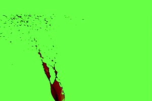 喷血 溅血 血流 绿屏绿幕绿布素材28手机特效图片