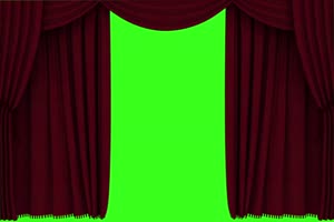 节目开场 幕布打开 开场 闭幕 透明通道 绿屏抠像