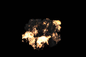 爆炸烟雾 火焰 带通道免扣素材Massive V2手机特效图片