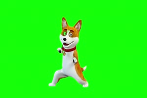 免费小狗跳舞 绿幕素材 绿幕视频手机特效图片