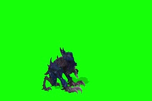 怪兽侧面 绿幕视频 绿幕素材 剪映抠像素材