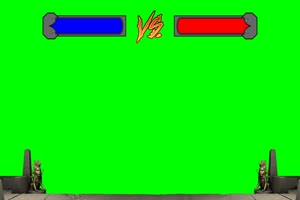 血条 对战 对打  VS 拳皇街绿布和绿幕视频抠像素材