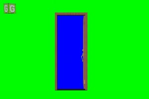 打开门 打开一扇门 绿屏素绿布和绿幕视频抠像素材