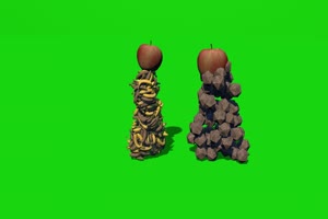 奥特曼绿幕素材视频 两个石头粒子人跳舞0407手机特效图片