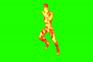 火焰人 跑 1 漫威英雄 复仇者联盟 绿屏抠像 特效手机特效图片