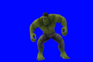蓝巨人嚎叫 复仇者联盟 绿幕素材 绿屏抠像 特效手机特效图片