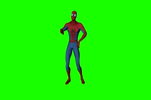 蜘蛛侠 跳舞 圣诞节 绿屏绿布和绿幕视频抠像素材
