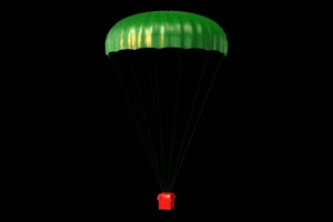 带礼物的降落伞 降落伞 春节喜庆 抠像视频 黑幕手机特效图片