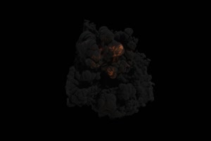 爆炸火焰烟雾灰尘15 黑幕视频 抠像素材手机特效图片