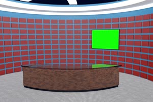虚拟直播间 演播室 背景绿布和绿幕视频抠像素材