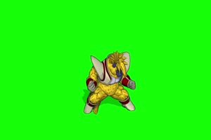 动漫龙珠角色 黄猴子前面 绿幕视频特效 抠像 剪手机特效图片