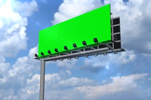 广告牌 告示牌 4 绿屏素材 绿幕输出 巧影特效手机特效图片