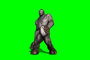 索尔巨人 洞穴巨人 跳舞 10绿屏素材 绿幕抠像素手机特效图片