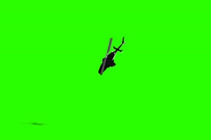 直升机 空中坠毁 绿屏抠像特效素材特效牛手机特效图片