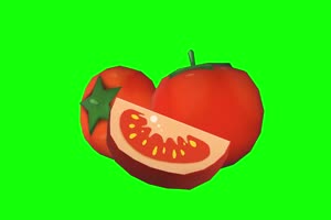 西红柿 食物 绿屏绿幕视频