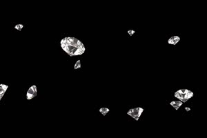 钻石雨 下钻石 绿屏素材 绿幕素材 特效抠像 巧影