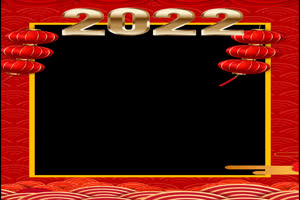 带通道 新年春节2022免抠像视频素拜年边框@特效手机特效图片