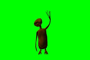 ET 外星人 电影 绿背景 绿