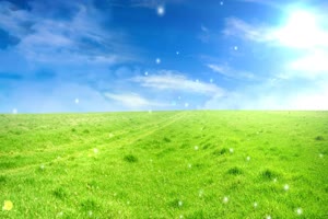 蓝天 白云 草原 巧影背景绿布和绿幕视频抠像素材