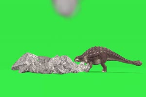 绿屏抠像巨型背甲龙 恐龙手机特效图片