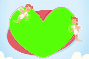 2020情人节 七夕节 爱心 情人 爱心 绿幕素材 1 巧手机特效图片