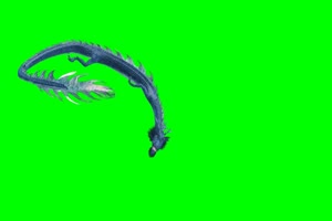 蓝色的龙 舞动的龙 龙 飞天动物 绿幕抠像 特效视