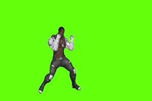 黑人格斗 人物视频 绿幕抠像 特效视频 巧影剪映手机特效图片