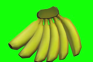 香蕉 食物 绿屏绿幕视频素材 特效牛抠像素材