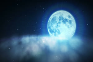 月色海面7 星空 月亮 夜晚 背景素材手机特效图片