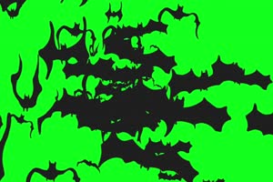一群狂风的蝙蝠 绿幕素材 抠像视频免费下载手机特效图片