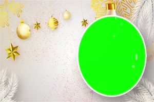4K 2022圣诞节新年绿幕抠像素材 相框绿幕 免费手机特效图片