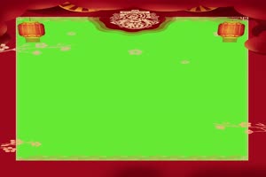 2022春节新年拜年边框 绿幕视频@特效牛 16手机特效图片