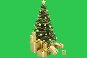 免费4K 圣诞树 23 圣诞节绿幕视频素材免费下载手机特效图片