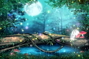 唯美森林 梦幻森林 仙境 抠像背景视频下载15手机特效图片