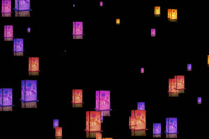 16 孔明灯 中秋节 春节 元宵节透明通道 专业抠像手机特效图片