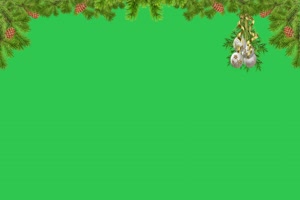4K 2022圣诞节新年绿幕抠像素材 相框绿幕 71手机特效图片