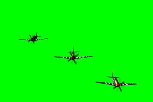 P51 战斗机 1 飞机 绿屏绿幕 抠像素材手机特效图片