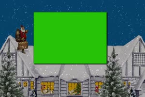 圣诞节相框4绿屏 AE 特效