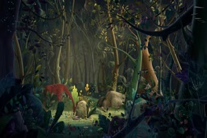 267森林动画有音乐 背景素
