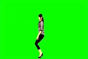 美女跳舞 其他民族 4绿布和绿幕视频抠像素材