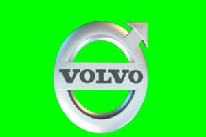 沃尔沃 volvo logo 车标 绿屏抠像 特效素材
