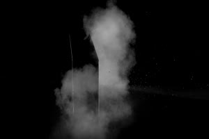 侧面冲击灰尘烟雾粒子 抠像视频 特效素材 视频手机特效图片