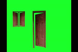 门绿幕 窗绿幕 门窗绿幕 开门 开窗绿幕 3 绿幕素手机特效图片