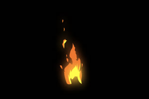 卡通MG动画 火焰5 黑幕背景 抠像视频 特效视频素手机特效图片